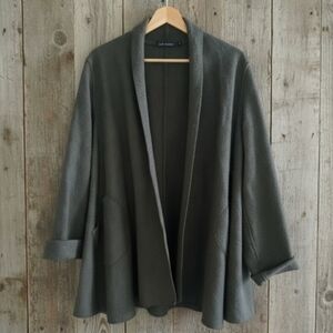 Cut Loose Brown Boiled Wool Cardigan Jacket